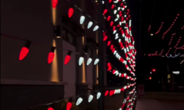 Chick-fil-A, lights, lighted tunnel, salinas